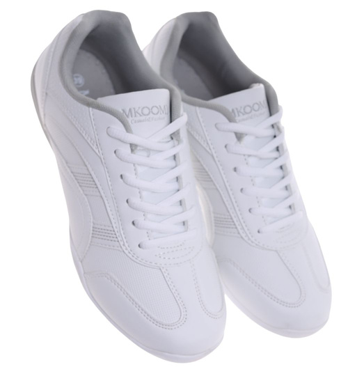 Białe damskie buty sportowe sznurowane ost521