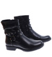 Czarne botki workery na płaskim obcasie /A6-1 15035 T438/