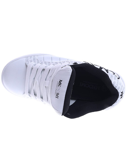 Białe damskie trampki z wiązaniami /E7-3 13859 S201/