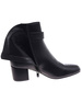 Czarne botki damskie na obcasie słupku /C2-2 18443 W222/