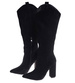 Klasyczne czarne kozaki damskie do kolan /F5-1 18341 T563/