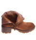 Karmelowe botki damskie na grubym obcasie /F10-2 18245 W477/