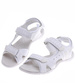 Białe sportowe sandały damskie na płaskim obcasie /E9-3 16467 T346/