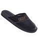 Skórzane kryte klapki domowe Chief czarne /G5-1 18684 S290/