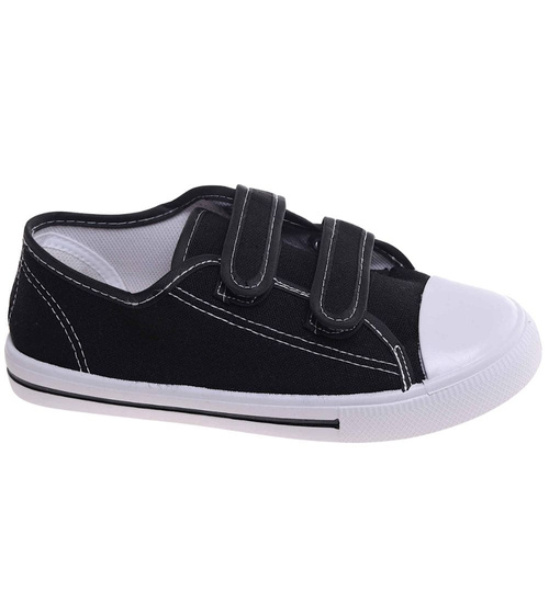 Czarne tenisówki dla chłopca na rzepy /F8-1 18099 T189/