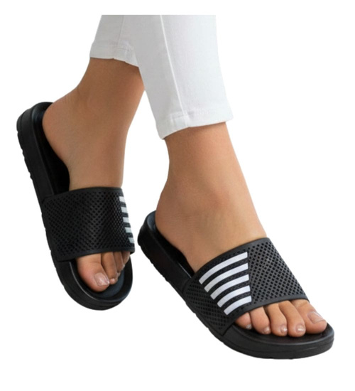 Klapki damskie na basen wodoodporne czarne ażurowe /F7-1 18638 T187/