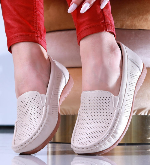 Beżowe wiosenne półbuty /G9-2 13776 T396/