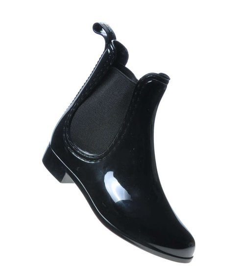 Czarne dziecięce kalosze z gumami /C2-1 5145 S176/