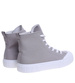 Szare wysokie trampki damskie z tkaniny /A3-2 15962 G157/