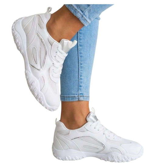 Białe buty sportowe sneakersy /F1-3 18823 W298/