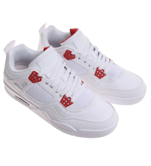 Białe wysokie buty sportowe męskie /F10-2 17962 W308/