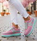 Różowe wiązane sneakersy buty sportowe /B1-2 17888 T688
