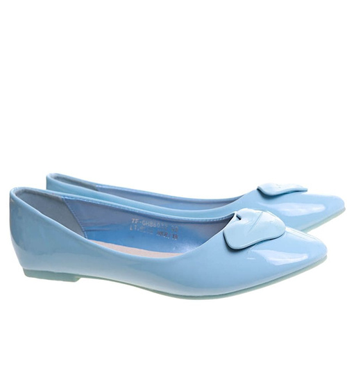 Niebieskie baleriny damskie /B4-2 8250 S099/