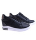 Czarne trampki sneakersy na koturnie /D6-2 13963 G312/