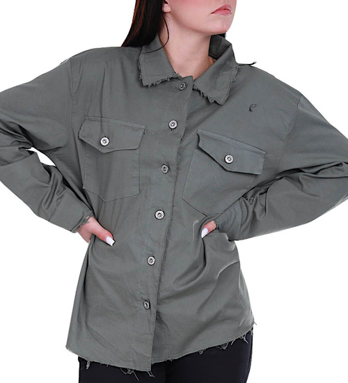 Zielona koszula damska oversize /H UB811 S235/