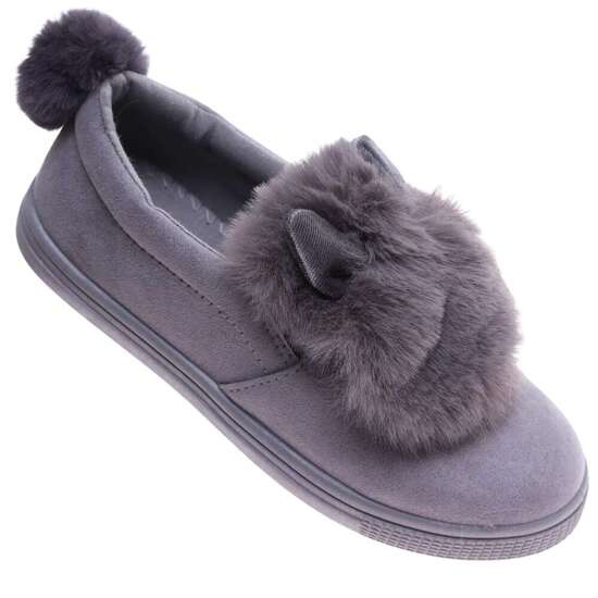 Ciemno szare dziewczęce tenisówki /G11-2 17275 T000-67/