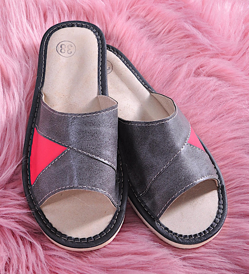 Szare klapki domowe /A4-1 10928 S195/