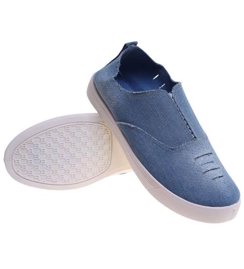 Wsuwane niebieskie tenisowki slip on /F4-3 13465 S079/