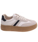 Beżowe buty sportowe na platformie /C6-1 18809 W277/