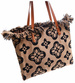 Duża parciana torba torebka Shopper Bag Cappucino /H2-K18 TB544 M433/