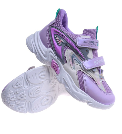 Fioletowe dziewczęce buty sneakersy /A1-2 17621 T203/