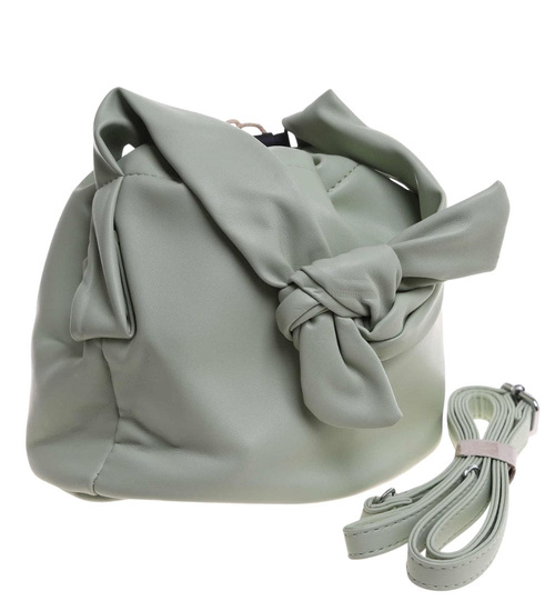 Torebka worek z kokardą Zielona /H2 K3TB666 G105/