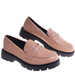 Cieliste półbuty loafersy damskie na platformie /K3-4 18627 W147/