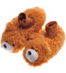 Pluszowe kapcie dziecięce ze ściagaczem Brązowe /E5-1 12963 T195/