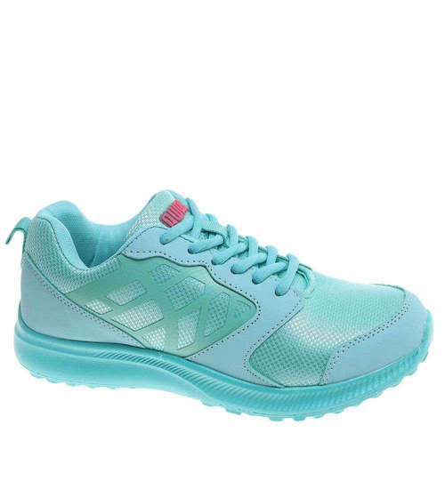 Wiązane damskie buty sportowe Zielone /G9-3 15135 T233/