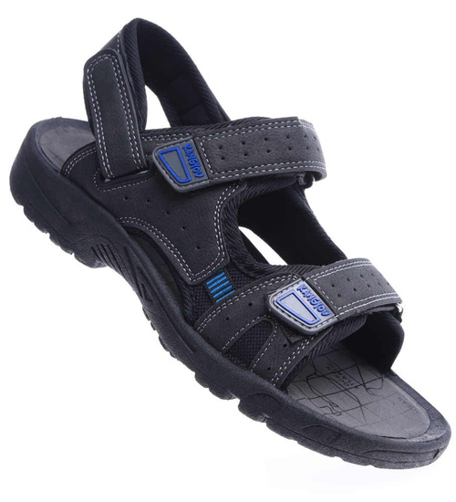 Chłopięce szare sandały na rzepy /C5-2 14432 S390/