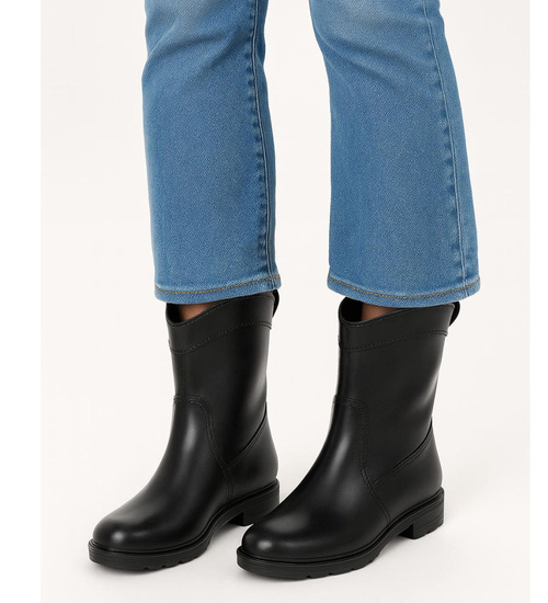 Damskie czarne kalosze gumiaki gumowce /A5-1 12744 T490/