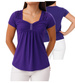 Fioletowa koszulka bluzka damska /H2-K19 UB957 S0/