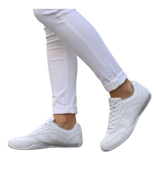 Białe damskie buty sportowe sznurowane ost521