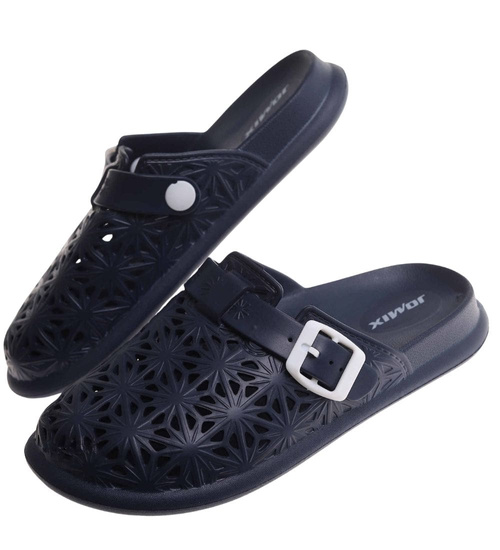 Klapki damskie Ażurowe buty na plażę Granatowe /H2 17854 G008/