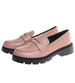 Cieliste półbuty loafersy damskie na platformie /K3-4 18627 W147/