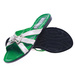Biało zielone klapki na płaskim obcasie /H2 14341 T005/