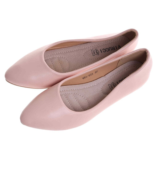 Cieliste baleriny damskie gładkie /J5-1 18626 W55/