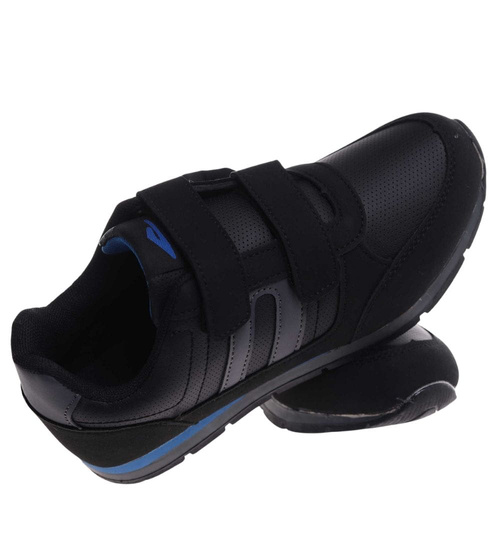 Czarne chłopięce buty sportowe na rzepy /F6-1 18115 T430/