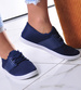 Wsuwane damskie buty sportowe GRANATOWE /A3-2 12368 T290/