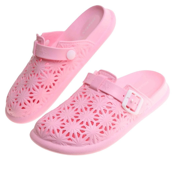 Klapki damskie Ażurowe różowe buty na plażę /H2 17854 G008/