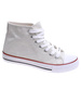 Białe trampki damskie z wysoką cholewką /E8-3 16604 G099/
