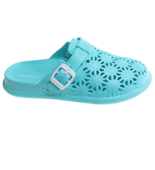 Klapki damskie Ażurowe buty na plażę Turkusowe /H2 17854 G008/