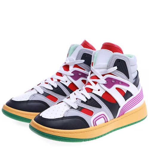 Kolorowe trampki z wysoką cholewką /G2-3 13684 T286/