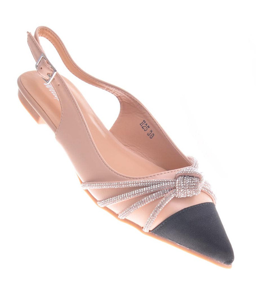 Beżowe sandały na płaskim obcasie /E10-2 12082 T296/