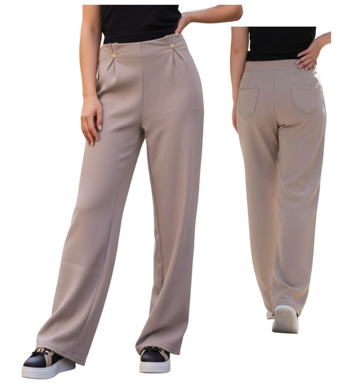 Jasno szare wizytowe spodnie damskie /H2 UB885 G/