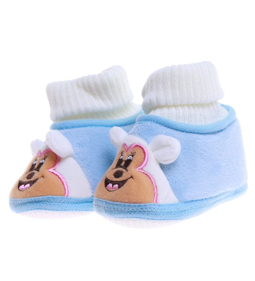 Niebieskie kapcie dla niemowląt /H-2 17571 Sx2-5/