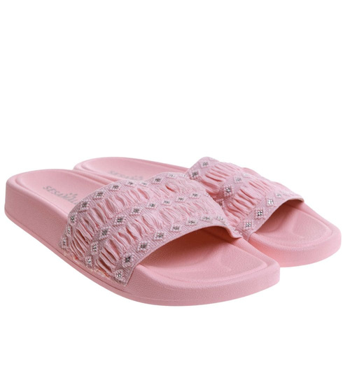 Różowe klapki damskie /C2-1 17723 G1/