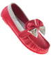 Dziewczęce mokasyny z kokardą Czerwone /C7-2 8993 S1/