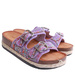 Fioletowe klapki damskie na niskiej platformie /G13-2 17687 G289/