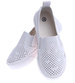 Ażurowe wsuwane trampki slip on Białe /A2-2 13764 T122/